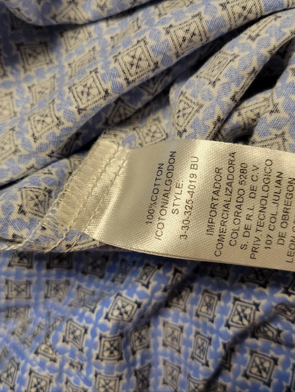 Roper Large 12/14 youth western cowboy long‎ sleeve shirt blue and white